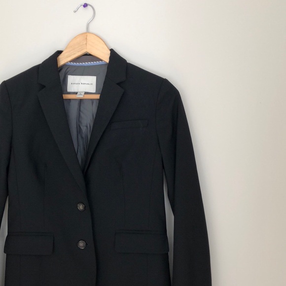 Banana Republic Black Wool Blazer - Picture 2 of 7